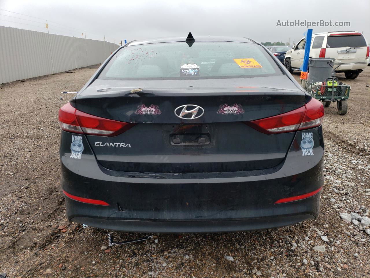 2018 Hyundai Elantra Sel Black vin: 5NPD84LF0JH221118