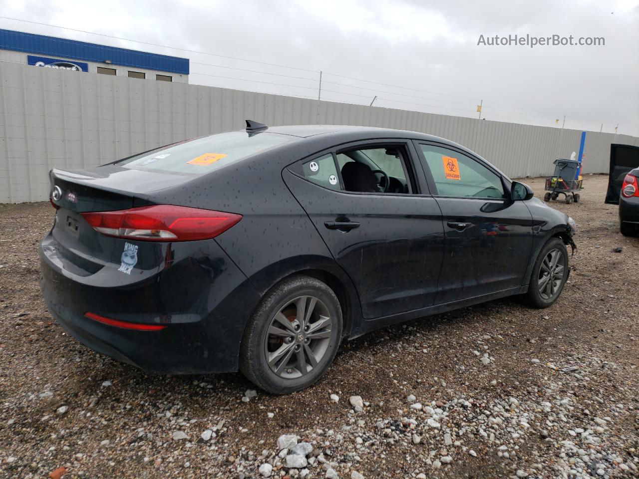 2018 Hyundai Elantra Sel Black vin: 5NPD84LF0JH221118