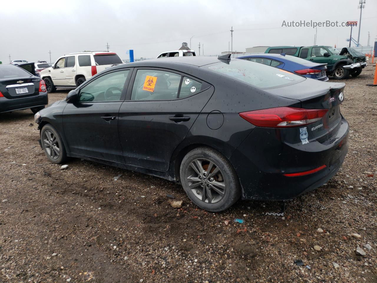 2018 Hyundai Elantra Sel Black vin: 5NPD84LF0JH221118