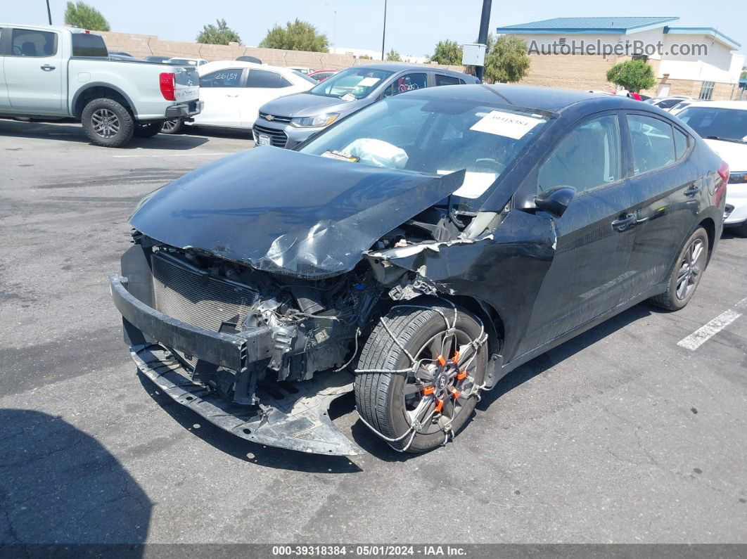 2018 Hyundai Elantra Sel Black vin: 5NPD84LF0JH226447