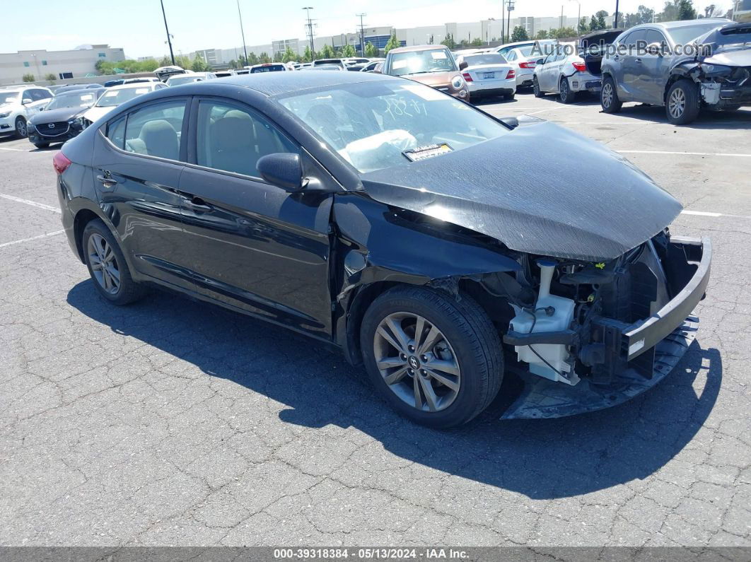 2018 Hyundai Elantra Sel Black vin: 5NPD84LF0JH226447