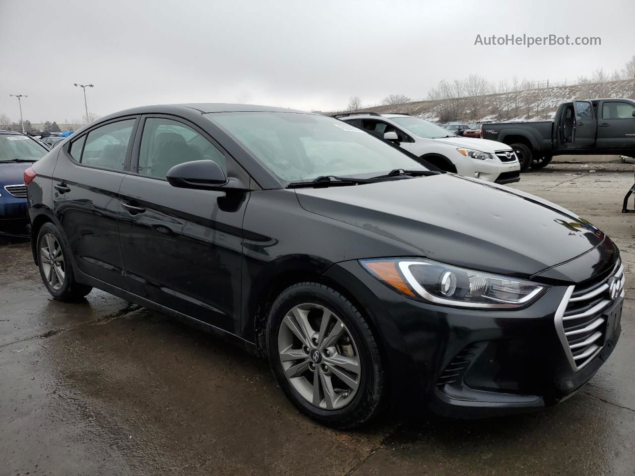 2018 Hyundai Elantra Sel Black vin: 5NPD84LF0JH231891