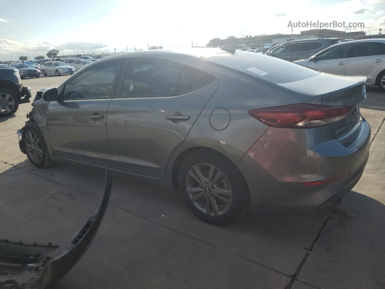 2018 Hyundai Elantra Sel Gray vin: 5NPD84LF0JH239571