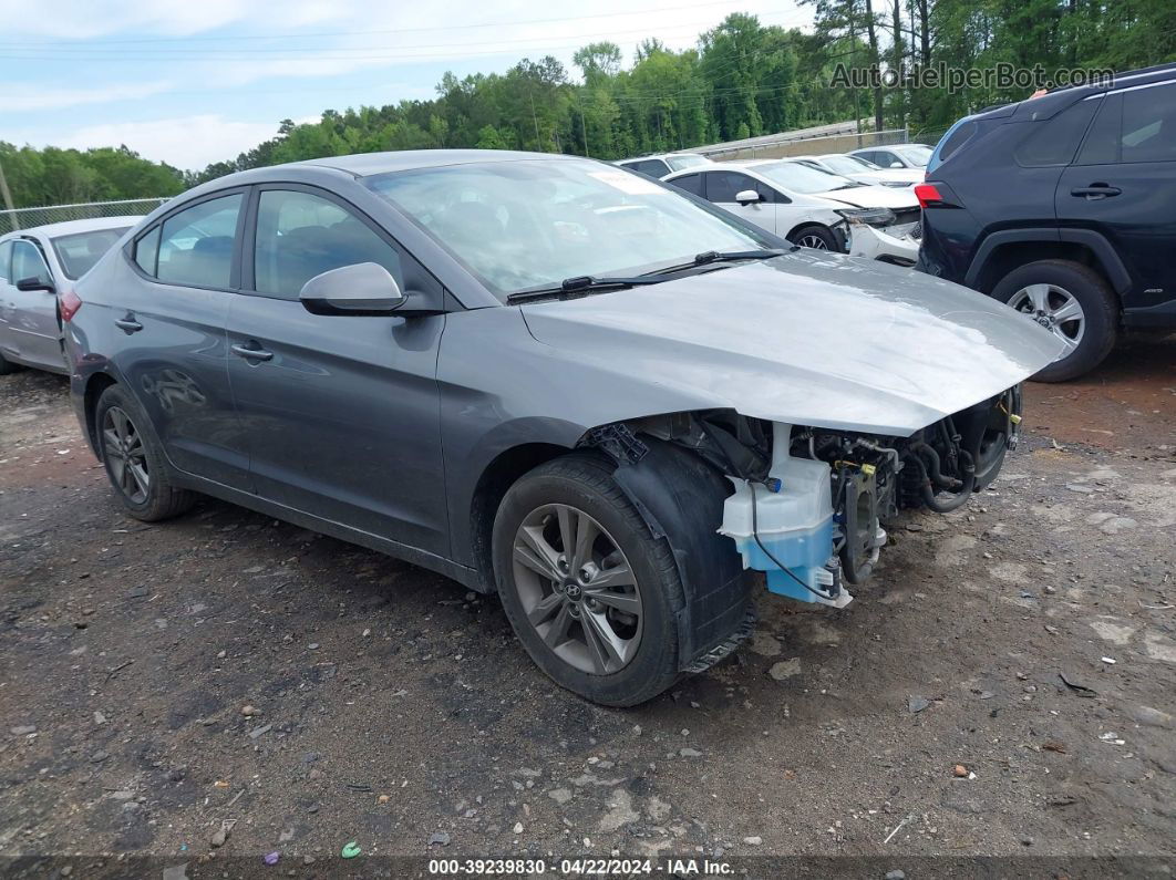 2018 Hyundai Elantra Sel Gray vin: 5NPD84LF0JH273266