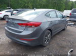 2018 Hyundai Elantra Sel Gray vin: 5NPD84LF0JH273266