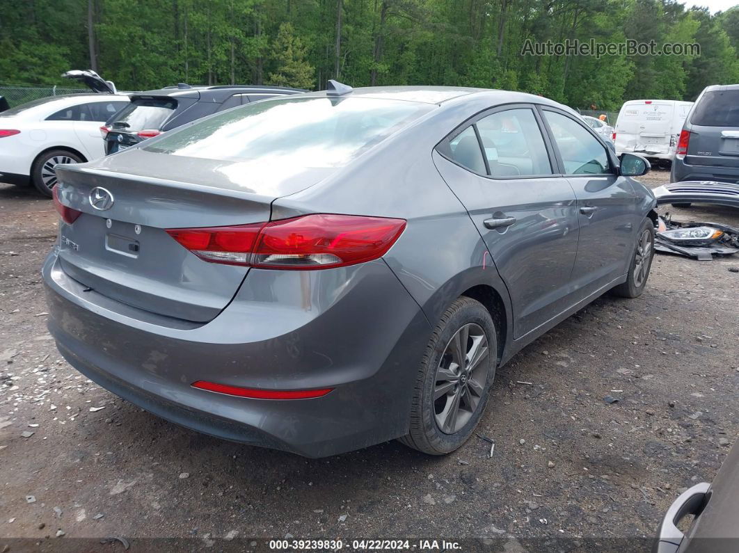 2018 Hyundai Elantra Sel Gray vin: 5NPD84LF0JH273266