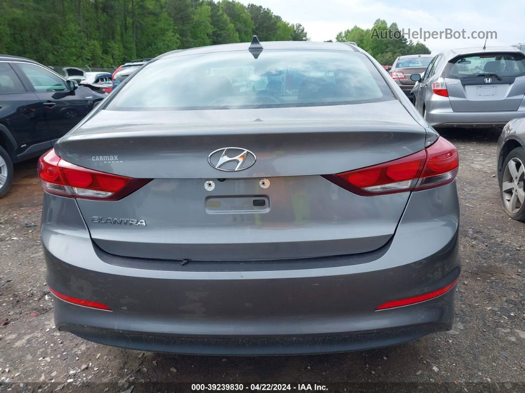 2018 Hyundai Elantra Sel Gray vin: 5NPD84LF0JH273266