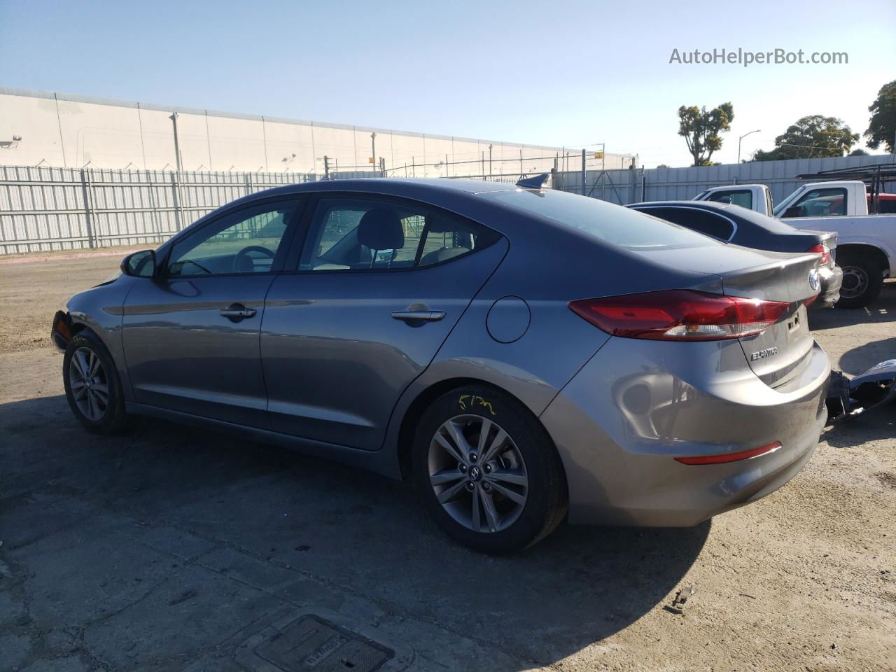 2018 Hyundai Elantra Sel Gray vin: 5NPD84LF0JH278533