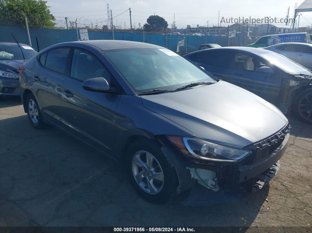 2018 Hyundai Elantra Sel/value/limited Gray vin: 5NPD84LF0JH279522