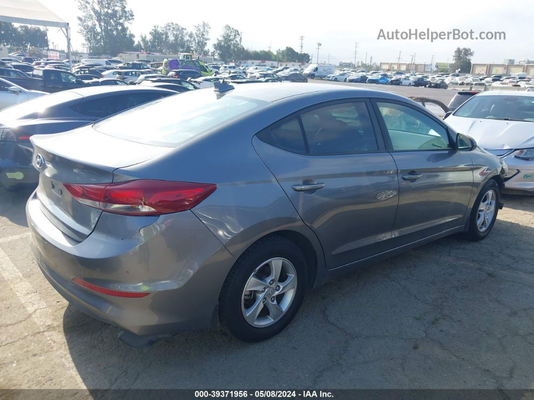 2018 Hyundai Elantra Sel/value/limited Gray vin: 5NPD84LF0JH279522