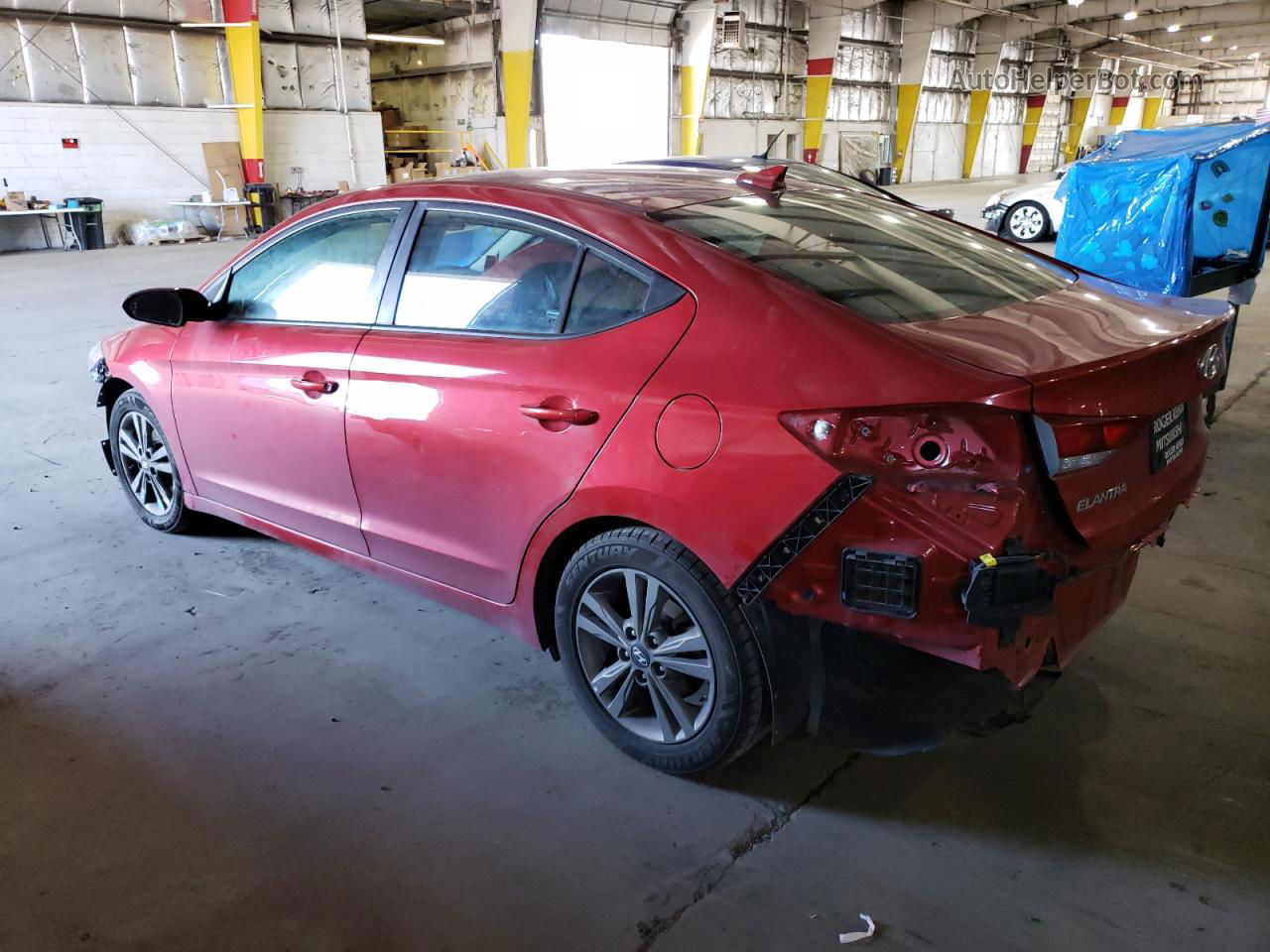 2018 Hyundai Elantra Sel Красный vin: 5NPD84LF0JH288415