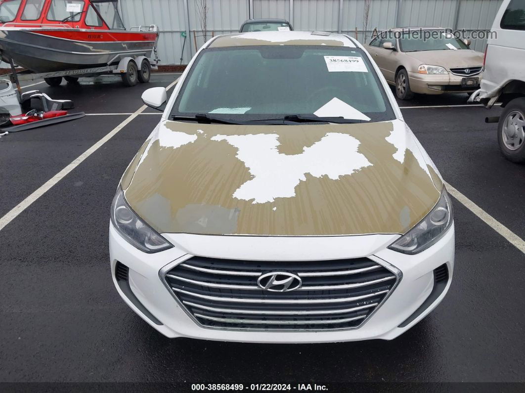 2018 Hyundai Elantra Sel White vin: 5NPD84LF0JH290004