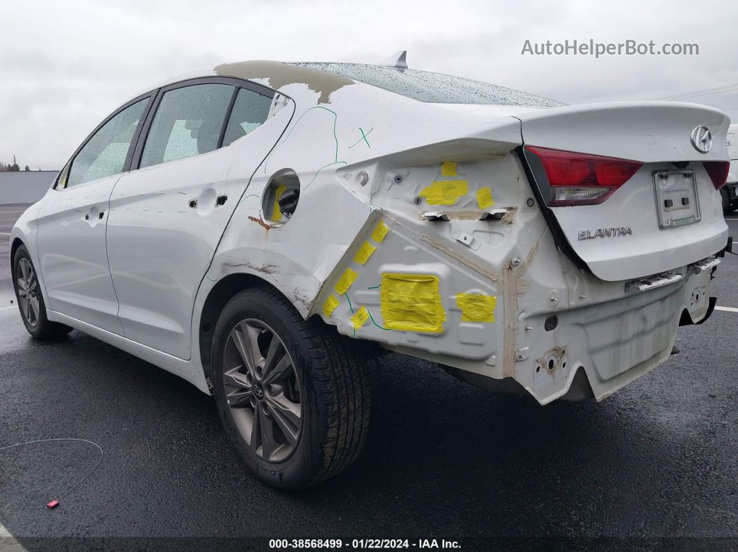 2018 Hyundai Elantra Sel White vin: 5NPD84LF0JH290004