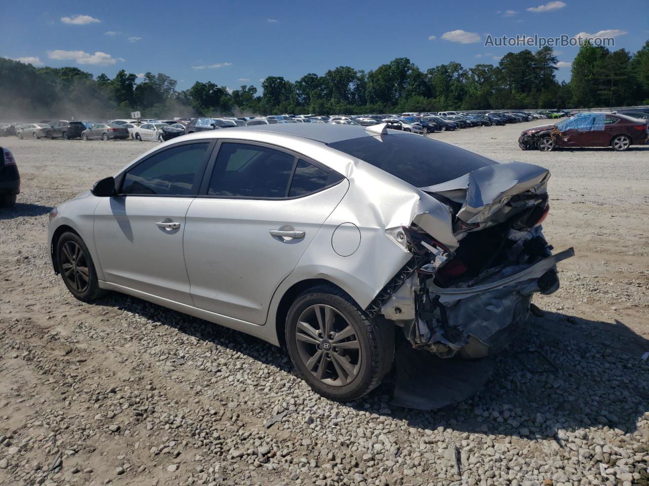 2018 Hyundai Elantra Sel Silver vin: 5NPD84LF0JH307674
