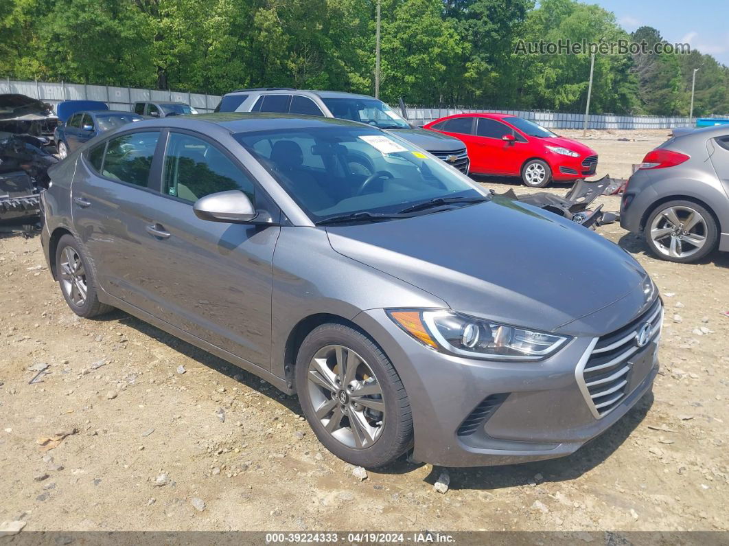 2018 Hyundai Elantra Sel Gray vin: 5NPD84LF0JH315788