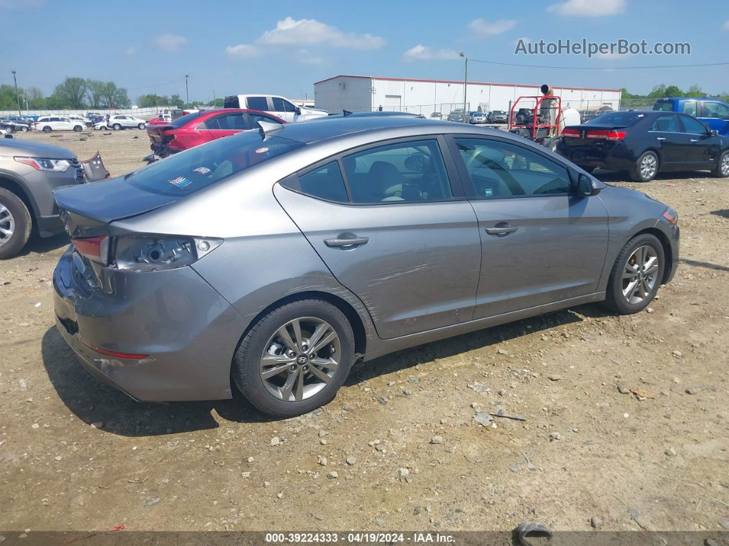 2018 Hyundai Elantra Sel Gray vin: 5NPD84LF0JH315788