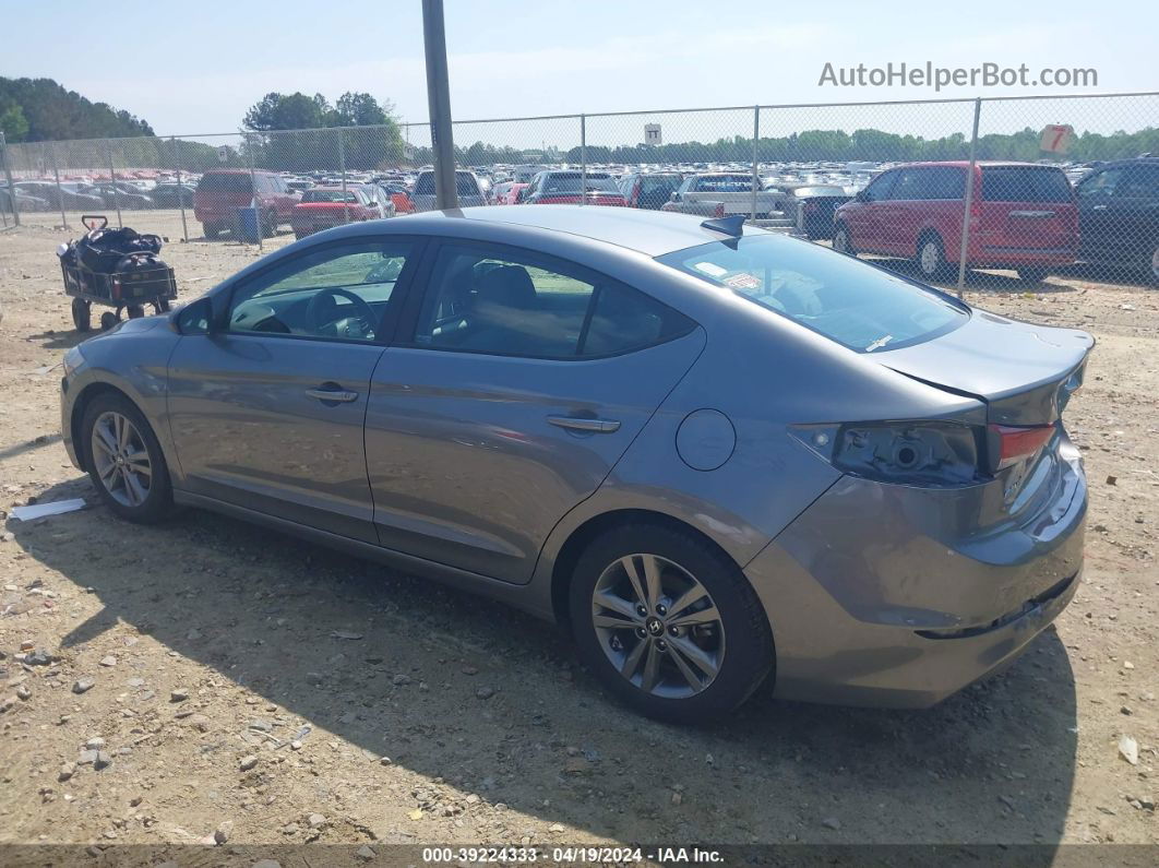 2018 Hyundai Elantra Sel Gray vin: 5NPD84LF0JH315788