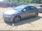 2018 Hyundai Elantra Sel Gray vin: 5NPD84LF0JH315788