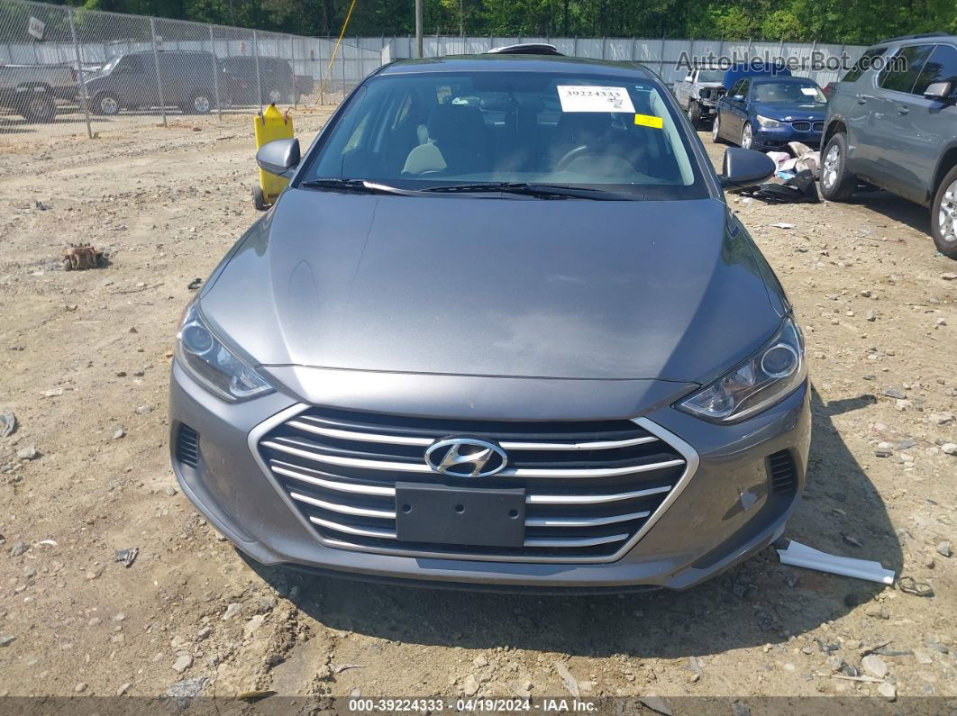 2018 Hyundai Elantra Sel Gray vin: 5NPD84LF0JH315788