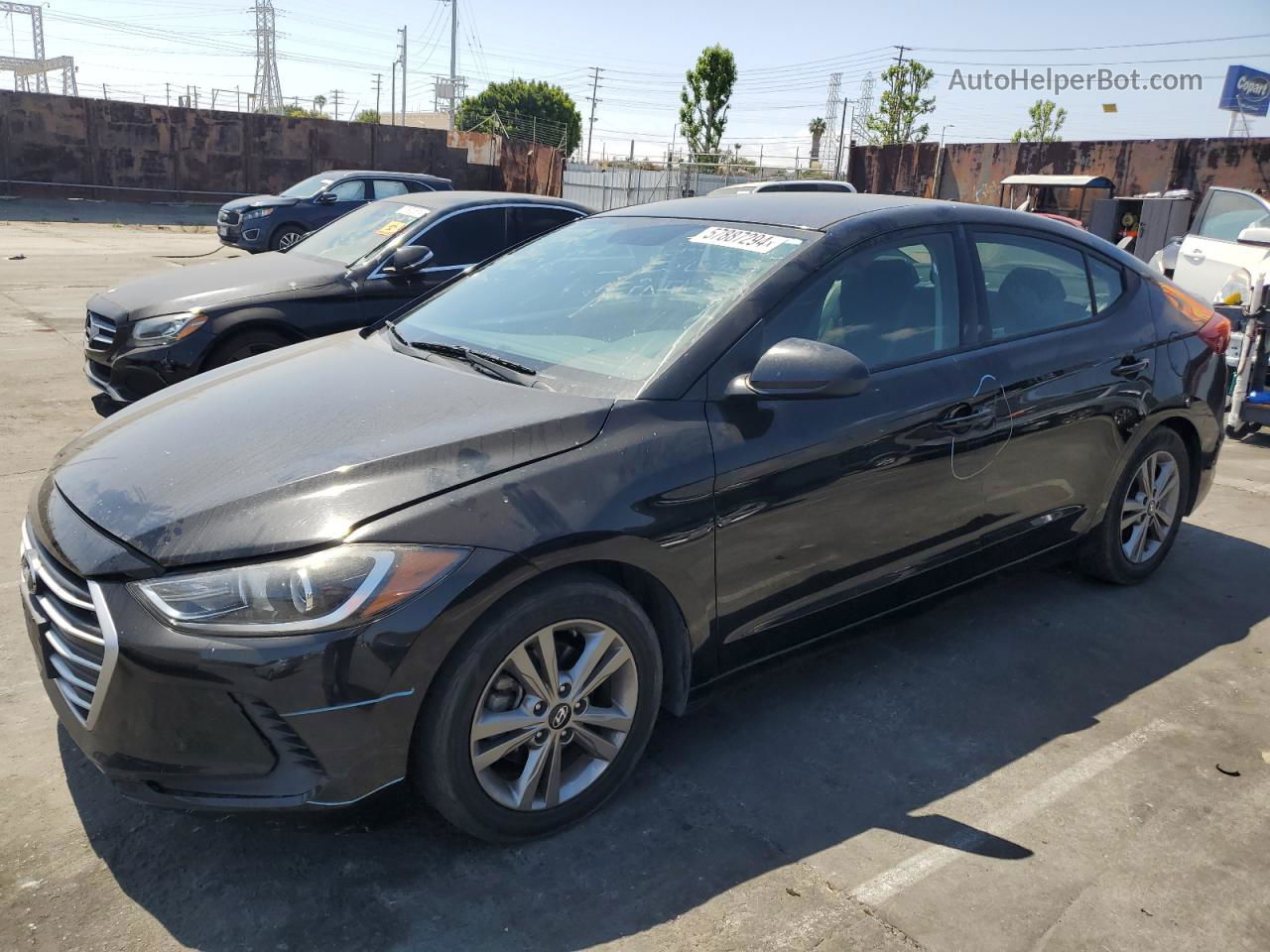 2018 Hyundai Elantra Sel Black vin: 5NPD84LF0JH321848