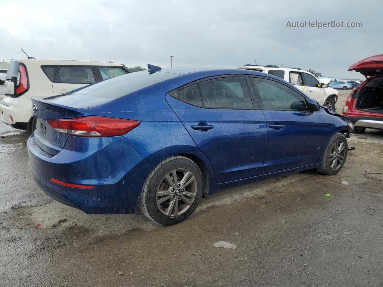 2018 Hyundai Elantra Sel Blue vin: 5NPD84LF0JH330520