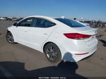 2018 Hyundai Elantra Sel White vin: 5NPD84LF0JH333871
