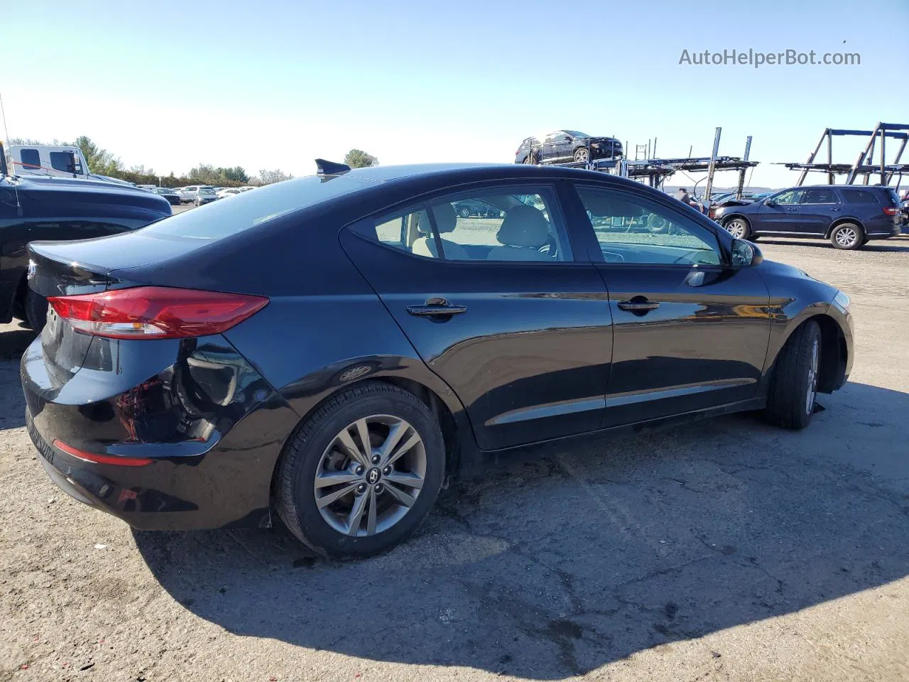 2018 Hyundai Elantra Sel Black vin: 5NPD84LF0JH345020