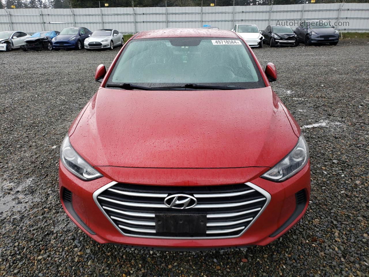 2018 Hyundai Elantra Sel Красный vin: 5NPD84LF0JH347723