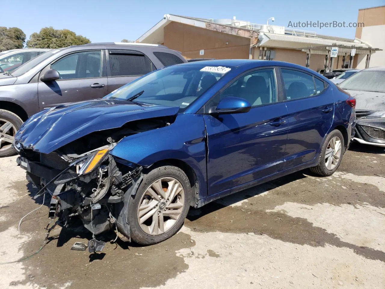 2019 Hyundai Elantra Sel Blue vin: 5NPD84LF0KH441439