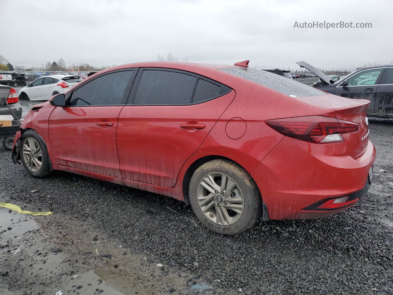 2019 Hyundai Elantra Sel Red vin: 5NPD84LF0KH481083