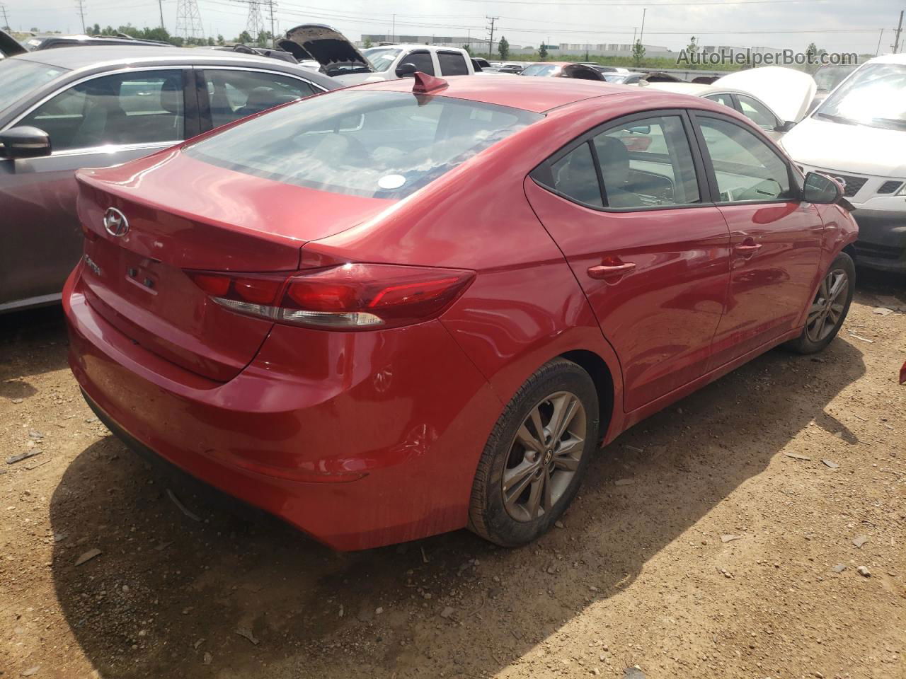 2017 Hyundai Elantra Se Red vin: 5NPD84LF1HH028406