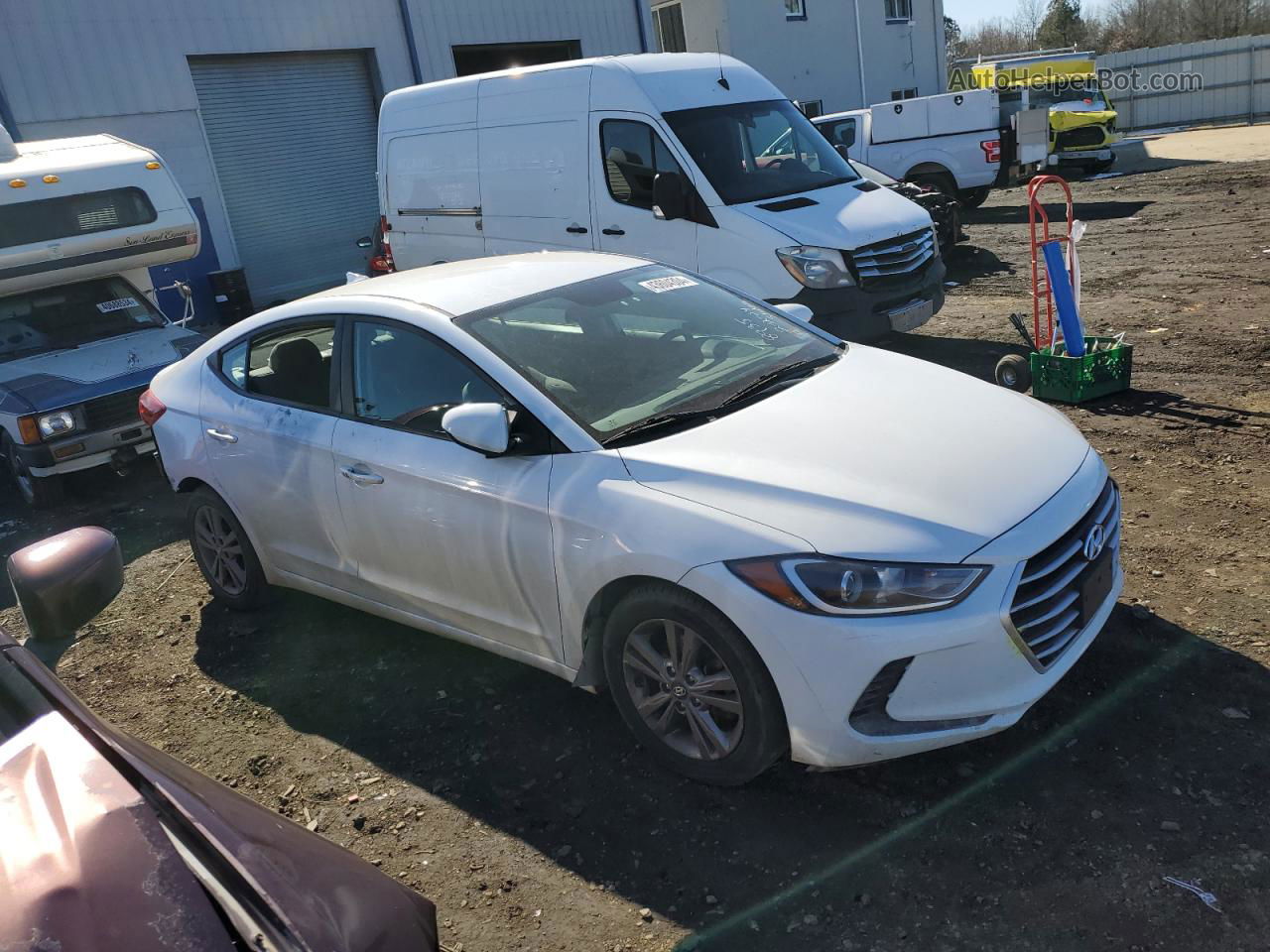 2017 Hyundai Elantra Se White vin: 5NPD84LF1HH038935