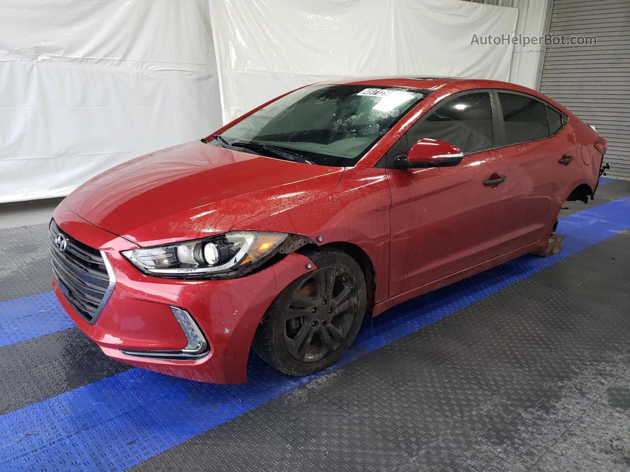 2017 Hyundai Elantra Se Red vin: 5NPD84LF1HH069697