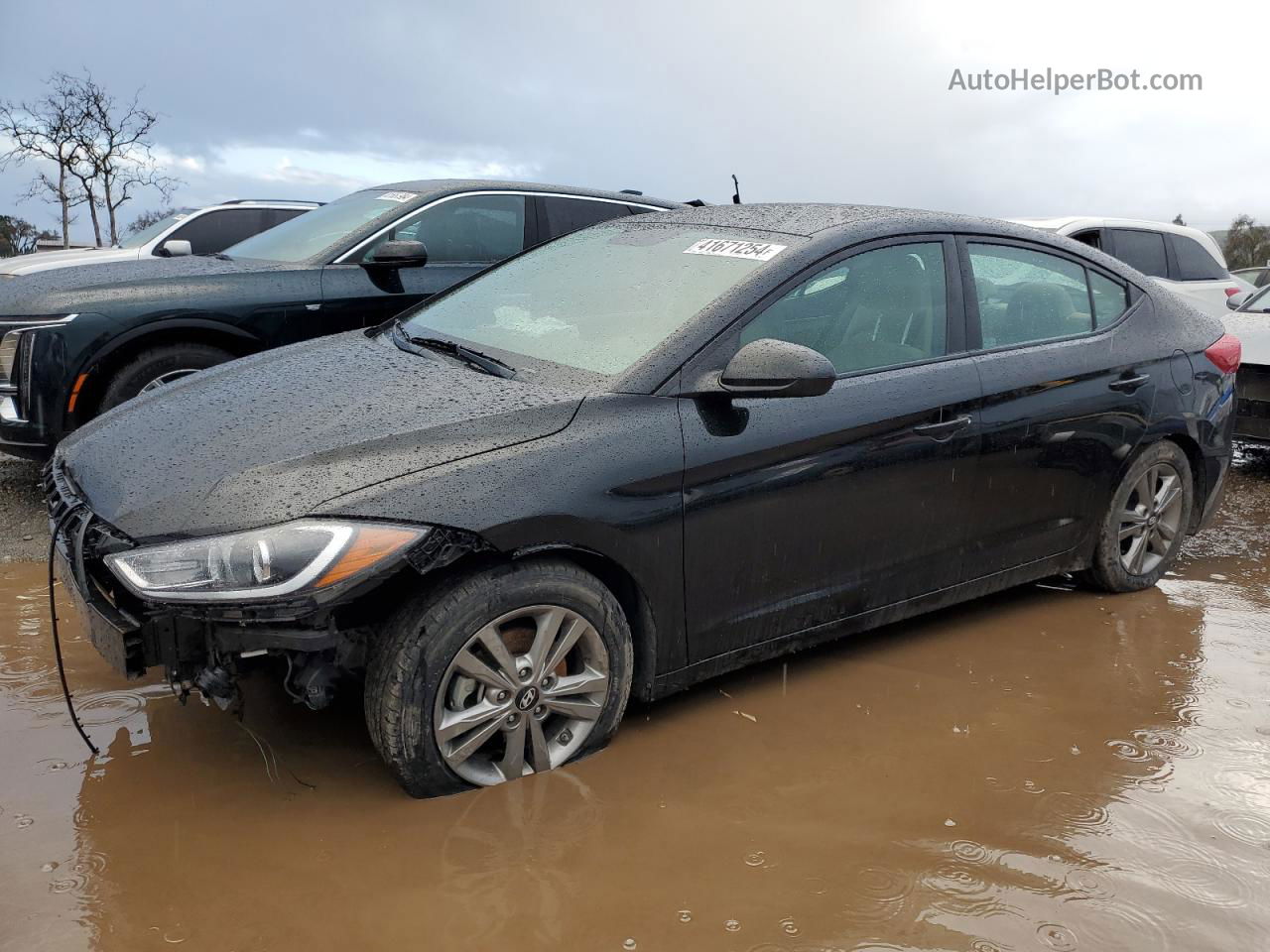 2017 Hyundai Elantra Se Черный vin: 5NPD84LF1HH192867