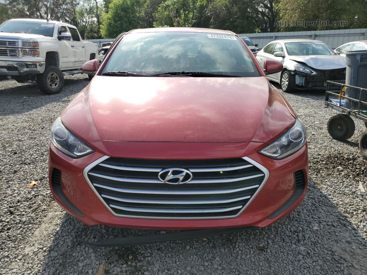 2017 Hyundai Elantra Se Red vin: 5NPD84LF1HH196126