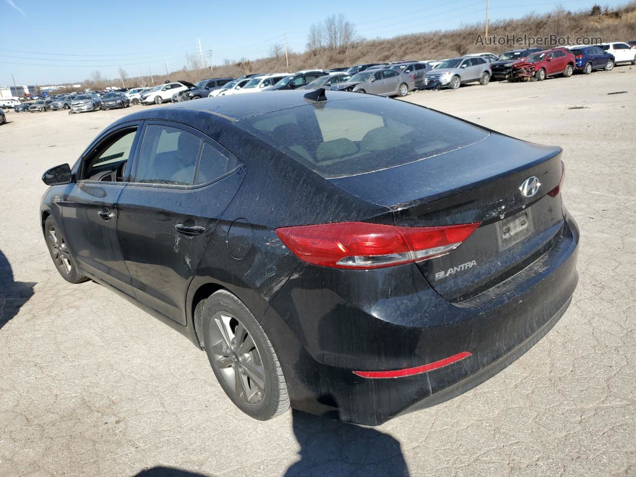 2017 Hyundai Elantra Se Черный vin: 5NPD84LF1HH206301