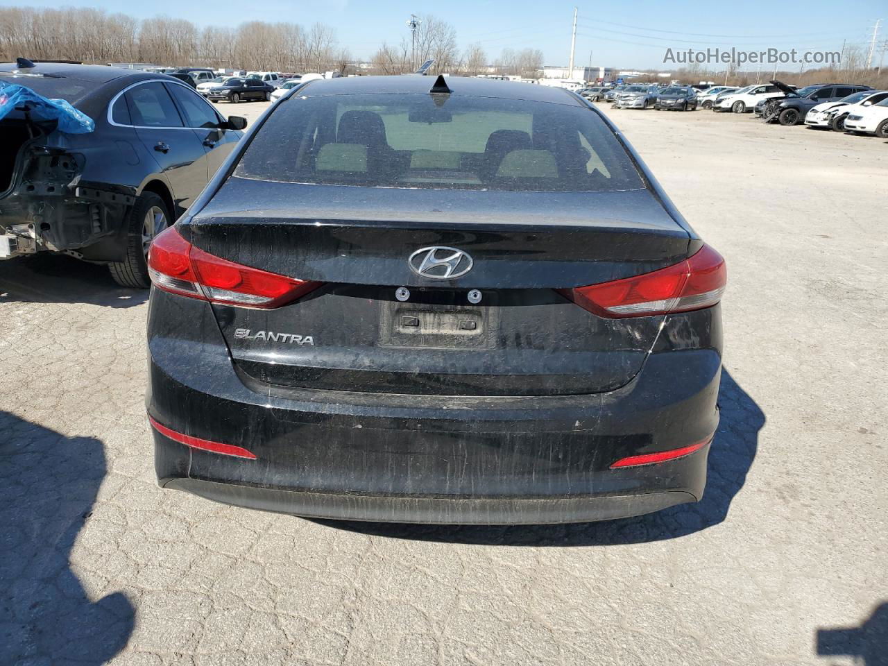 2017 Hyundai Elantra Se Черный vin: 5NPD84LF1HH206301