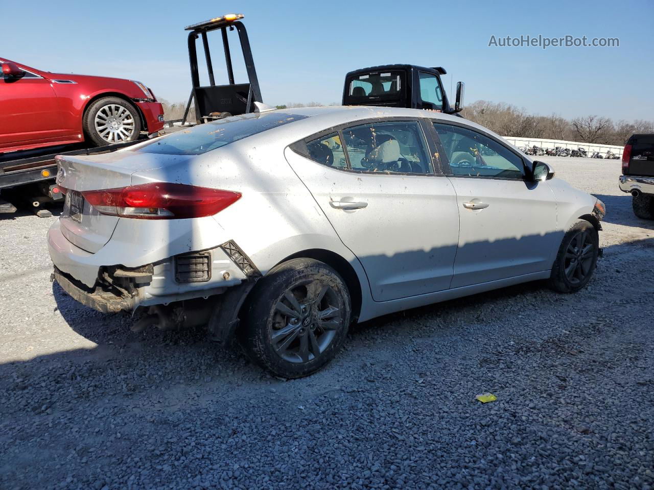 2018 Hyundai Elantra Sel Silver vin: 5NPD84LF1JH262843