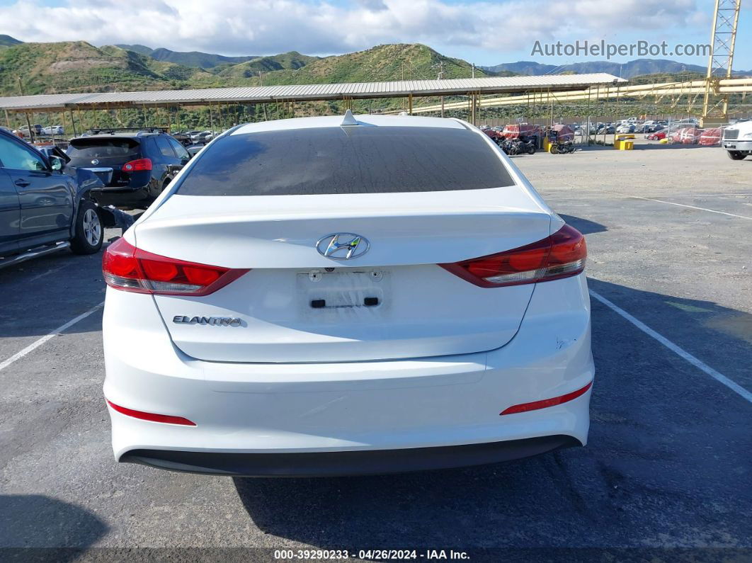 2018 Hyundai Elantra Value Edition White vin: 5NPD84LF1JH274233