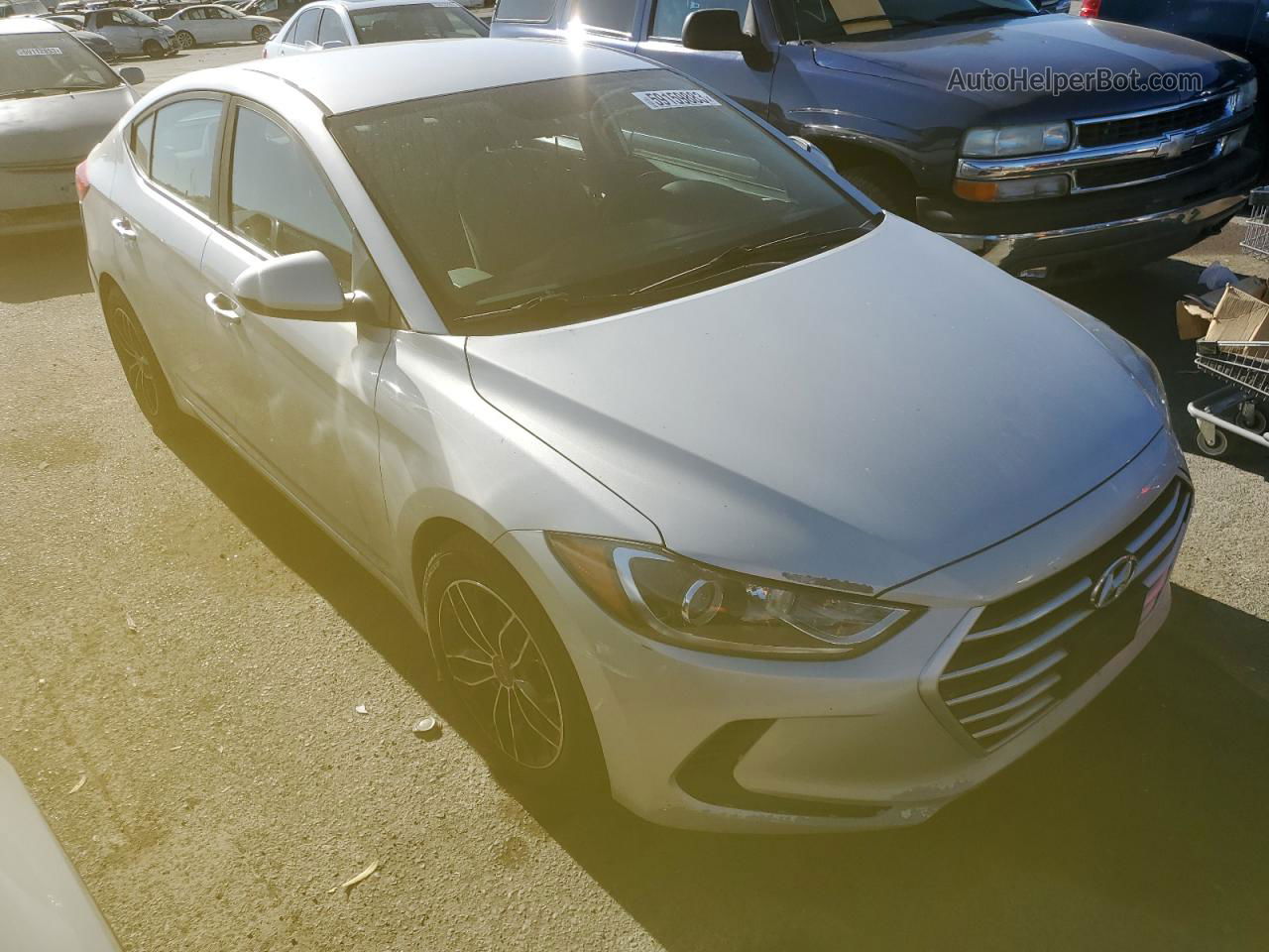 2018 Hyundai Elantra Sel Silver vin: 5NPD84LF1JH296801