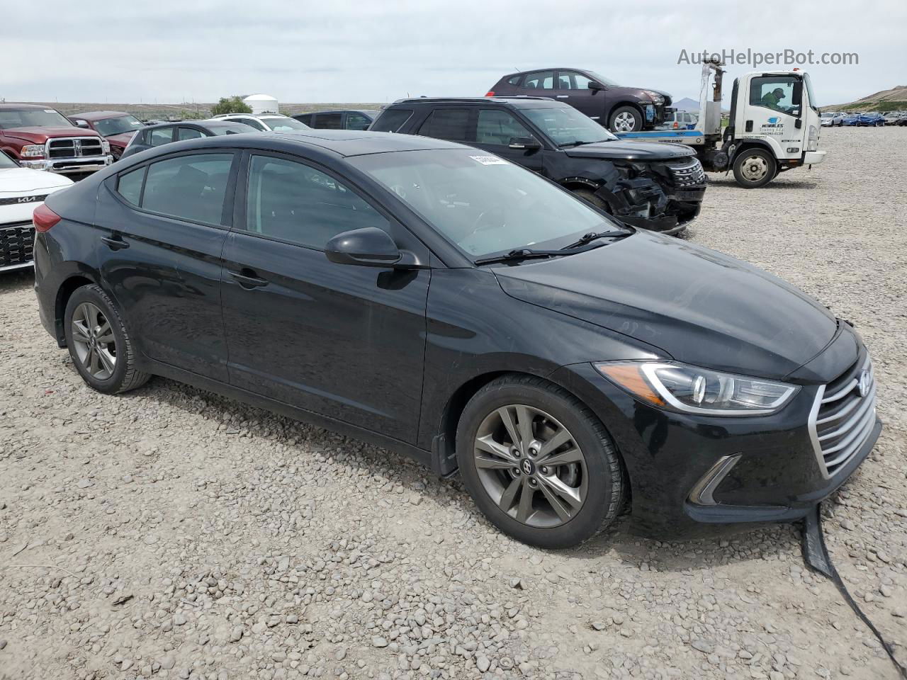 2018 Hyundai Elantra Sel Black vin: 5NPD84LF1JH327691