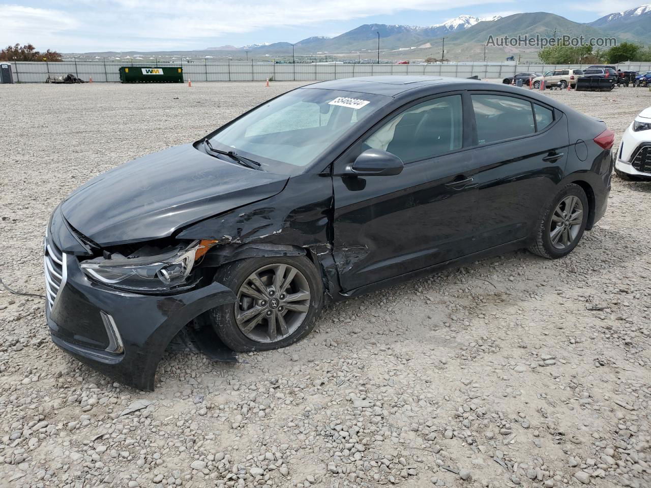 2018 Hyundai Elantra Sel Black vin: 5NPD84LF1JH327691