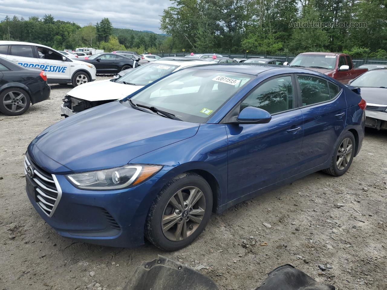 2018 Hyundai Elantra Sel Blue vin: 5NPD84LF1JH329778