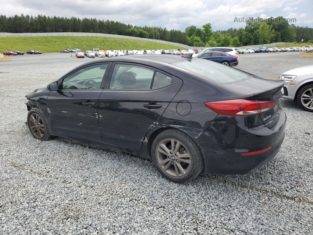 2018 Hyundai Elantra Sel Черный vin: 5NPD84LF1JH383548