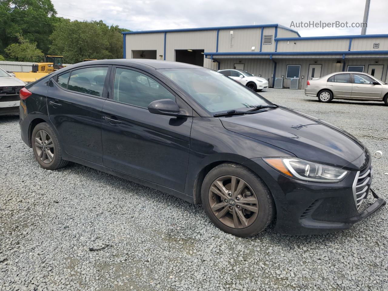 2018 Hyundai Elantra Sel Черный vin: 5NPD84LF1JH383548