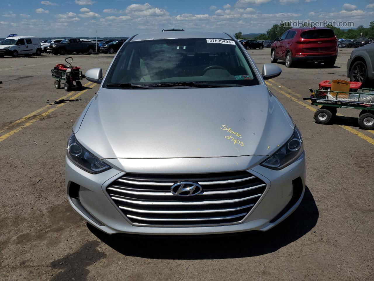 2018 Hyundai Elantra Sel Silver vin: 5NPD84LF1JH391911