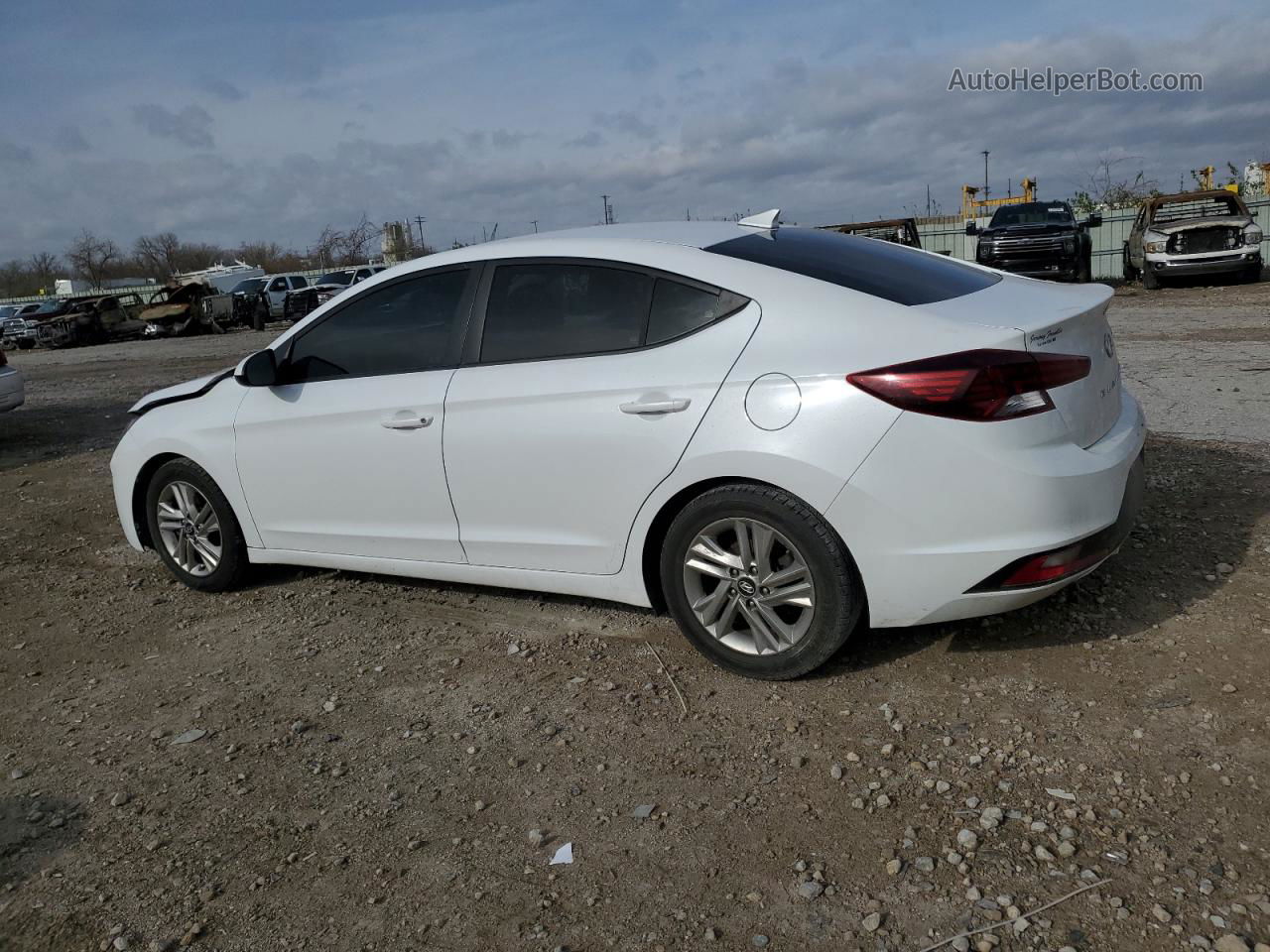 2019 Hyundai Elantra Sel White vin: 5NPD84LF1KH402777