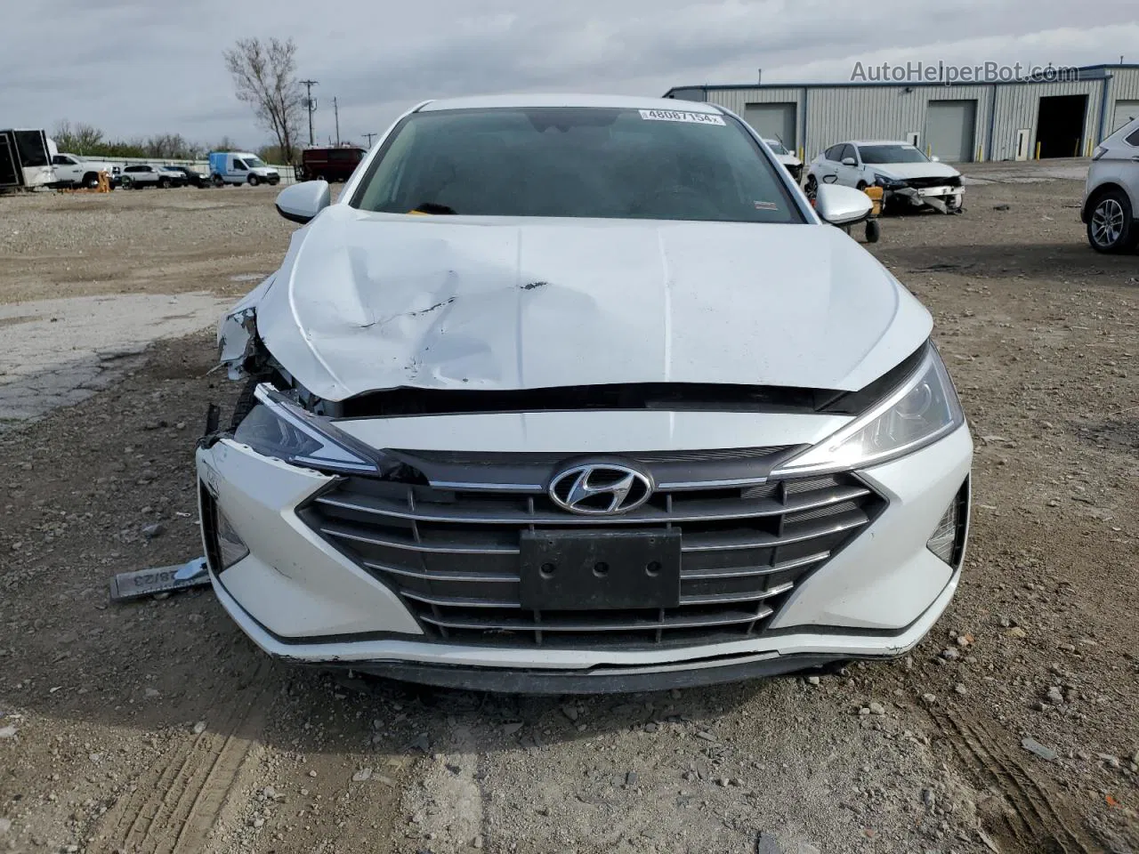 2019 Hyundai Elantra Sel White vin: 5NPD84LF1KH402777