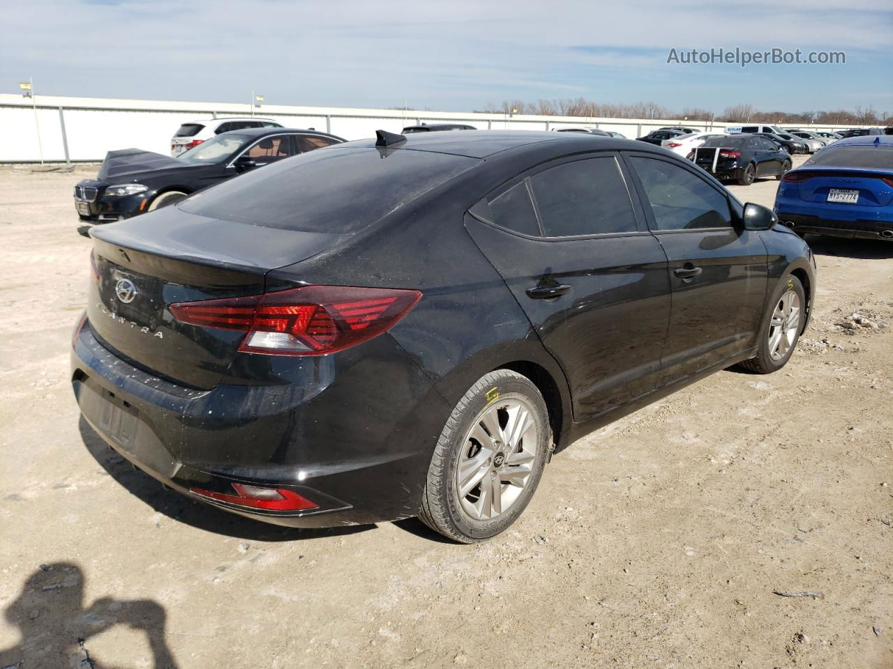 2019 Hyundai Elantra Sel Black vin: 5NPD84LF1KH407980