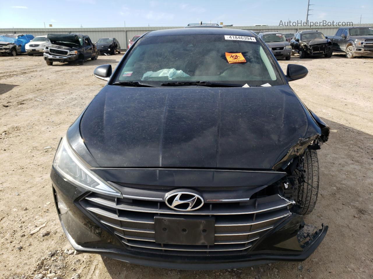 2019 Hyundai Elantra Sel Black vin: 5NPD84LF1KH407980